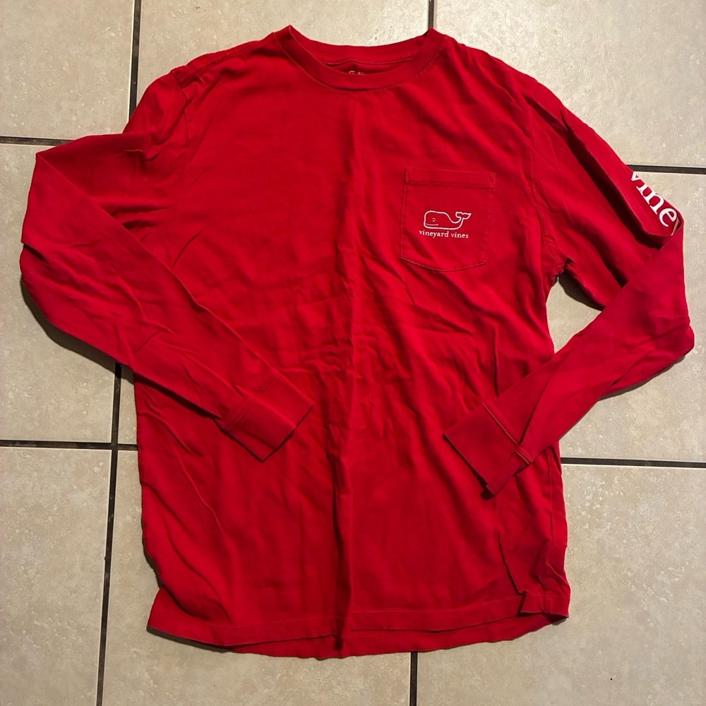 Vineyard Vines Youth XL Red Long Sleeve Graphic T-Shirt